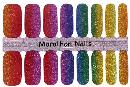 Rainbow Shimmer Nail Wraps
