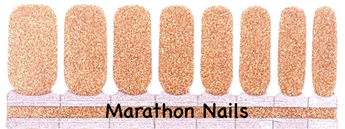 Champagne Sparkles Glitter Nail Wraps