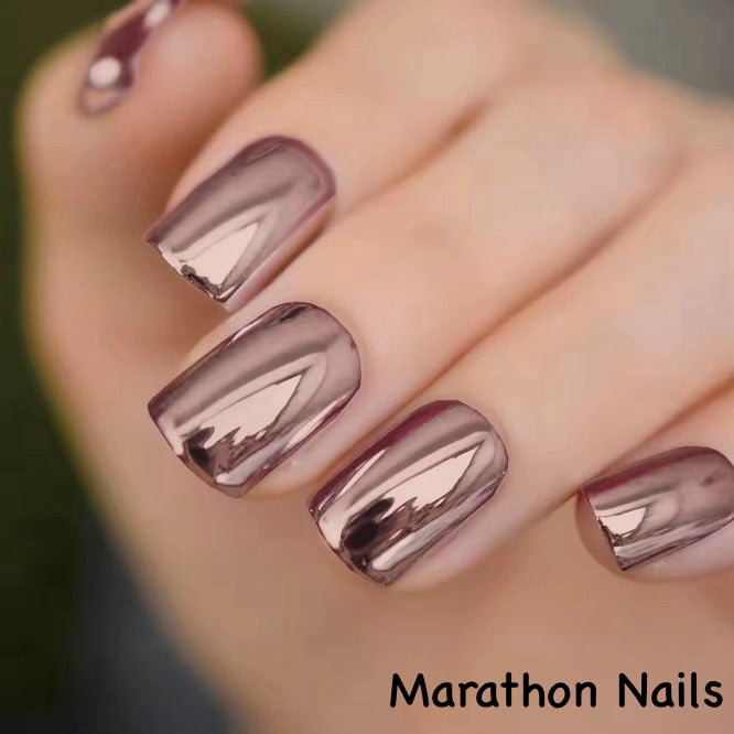 Golden Rose Chrome Amp Nail Wraps