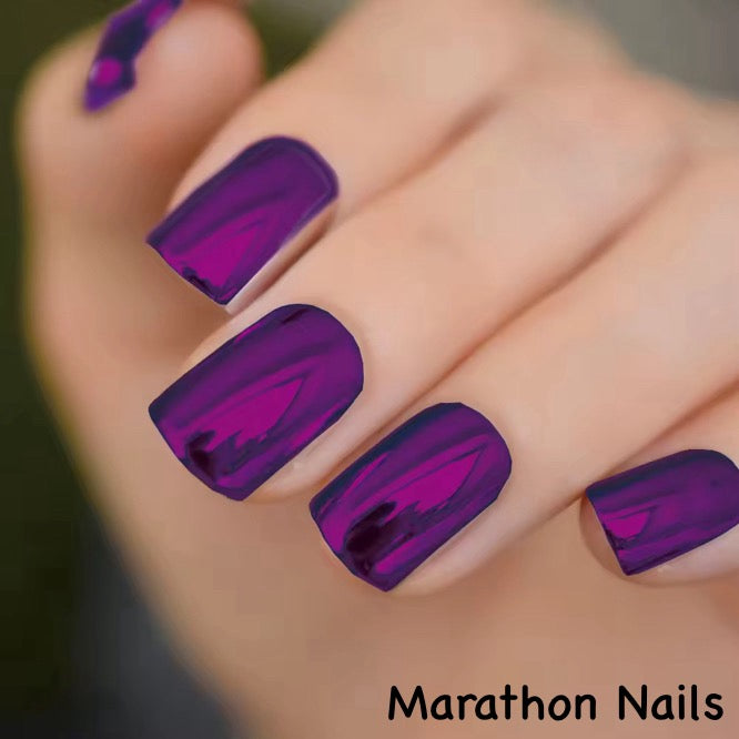 Purple Chrome Amp Nail Wraps