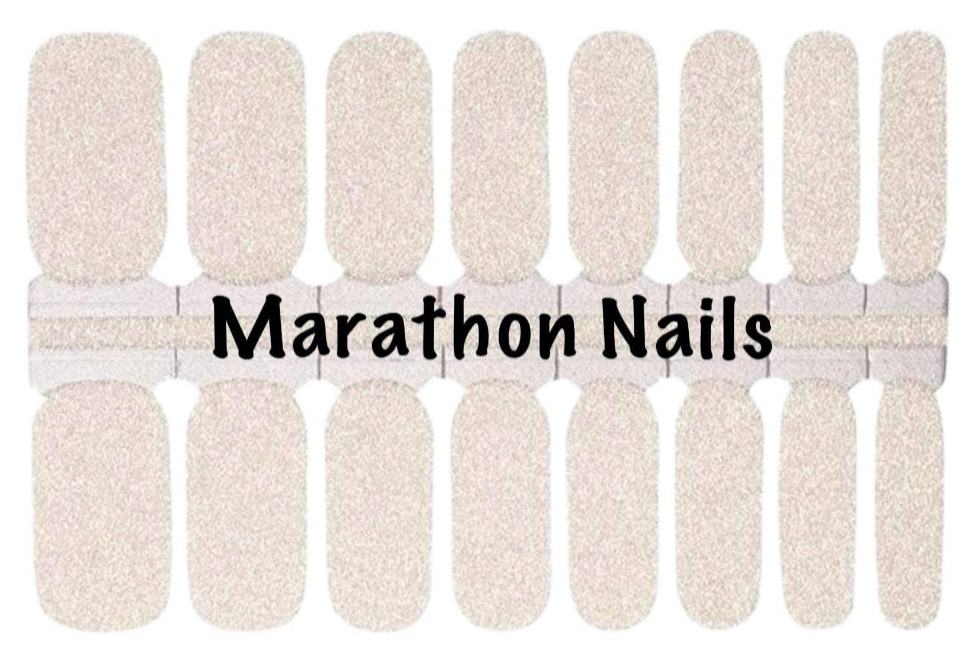 Silver Moonlight Glitter Nail Wraps