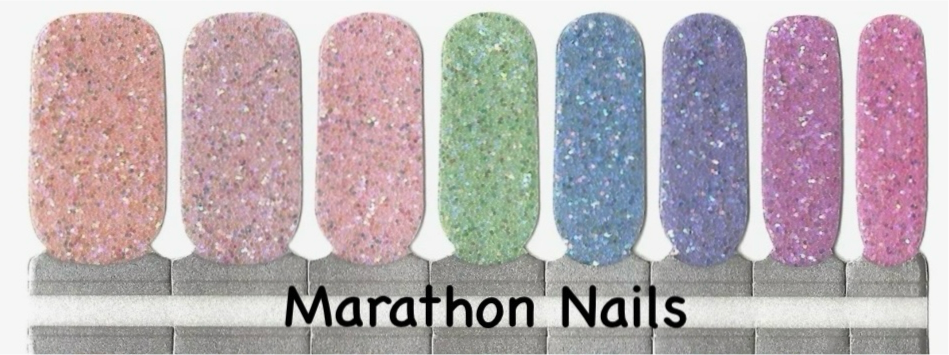 Rainbow Bright Glitter Nail Wraps