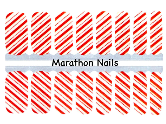 Peppermint Twist Nail Wraps