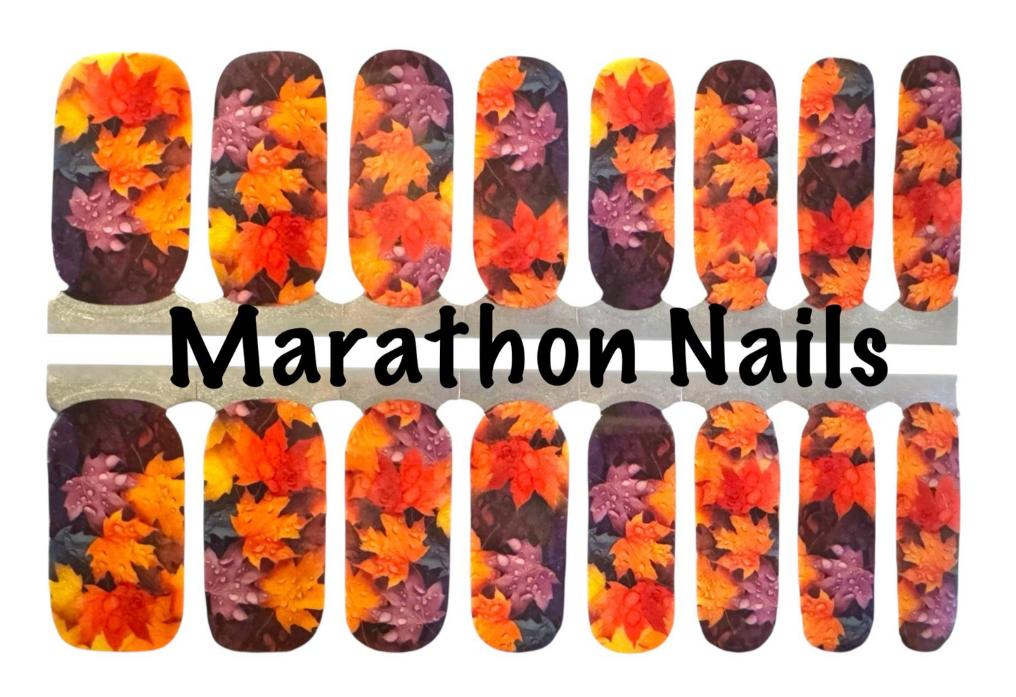 Maple Leaf Glow Fall Nail Wraps