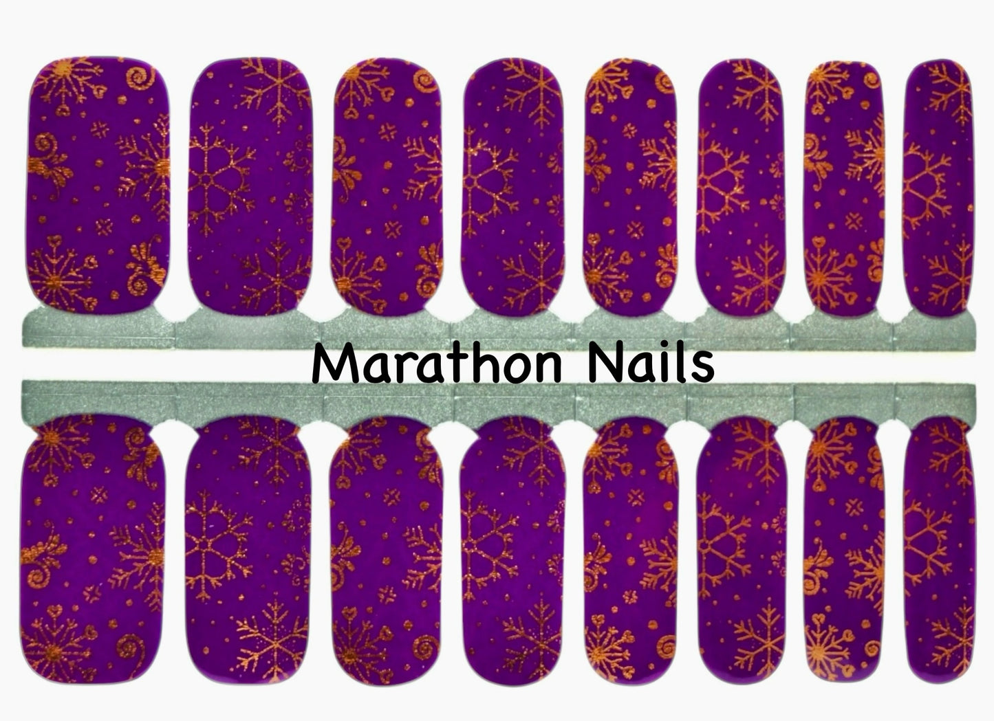 Golden Snowflakes Nail Wraps