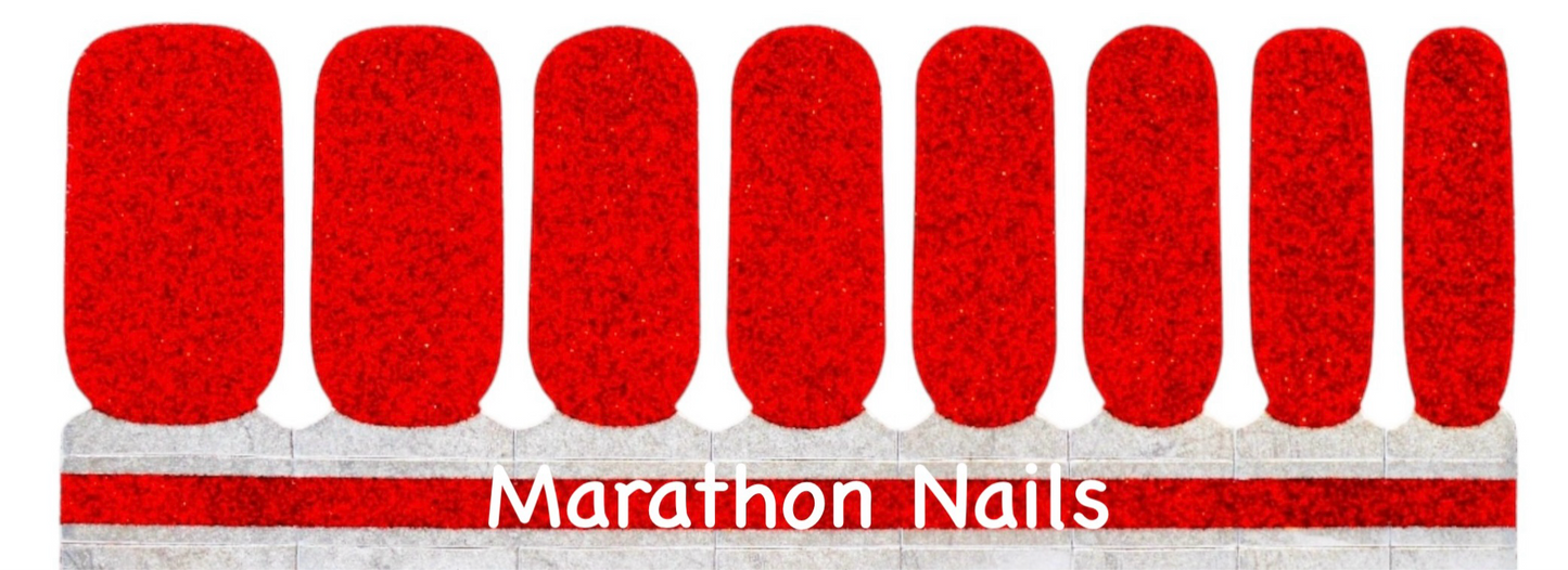 Cherry Slush Glitter Nail Wraps