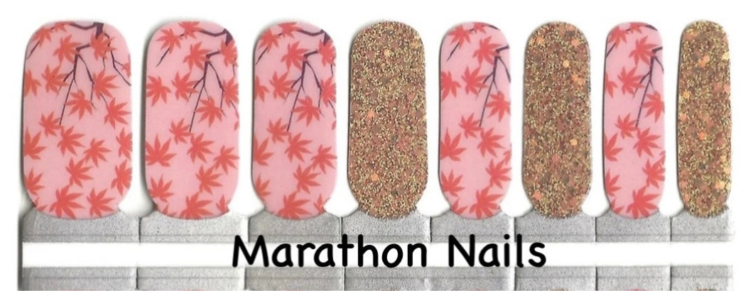 Golden Leaves Nail Wraps