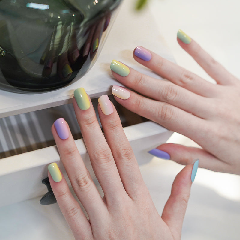 Pastel Ombre 30ct Semi Cured Gel Nail Wraps