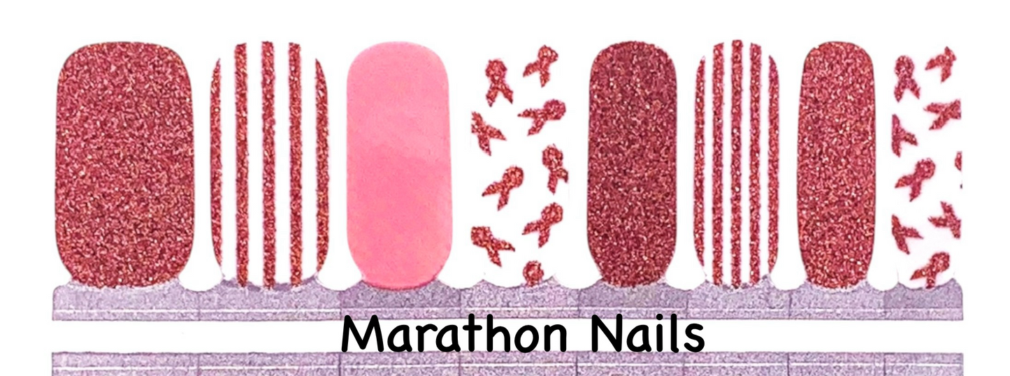 Ribbons of Hope and Remembrance Pink Ribbon Nail Wraps