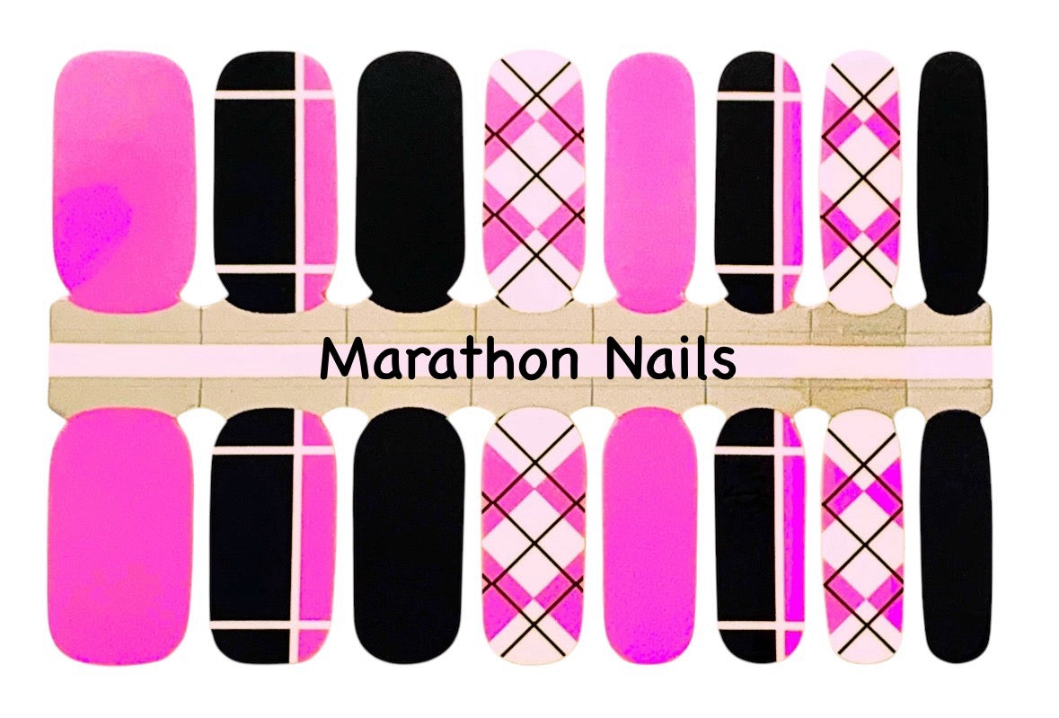 Pink Geometrics Nail Wraps