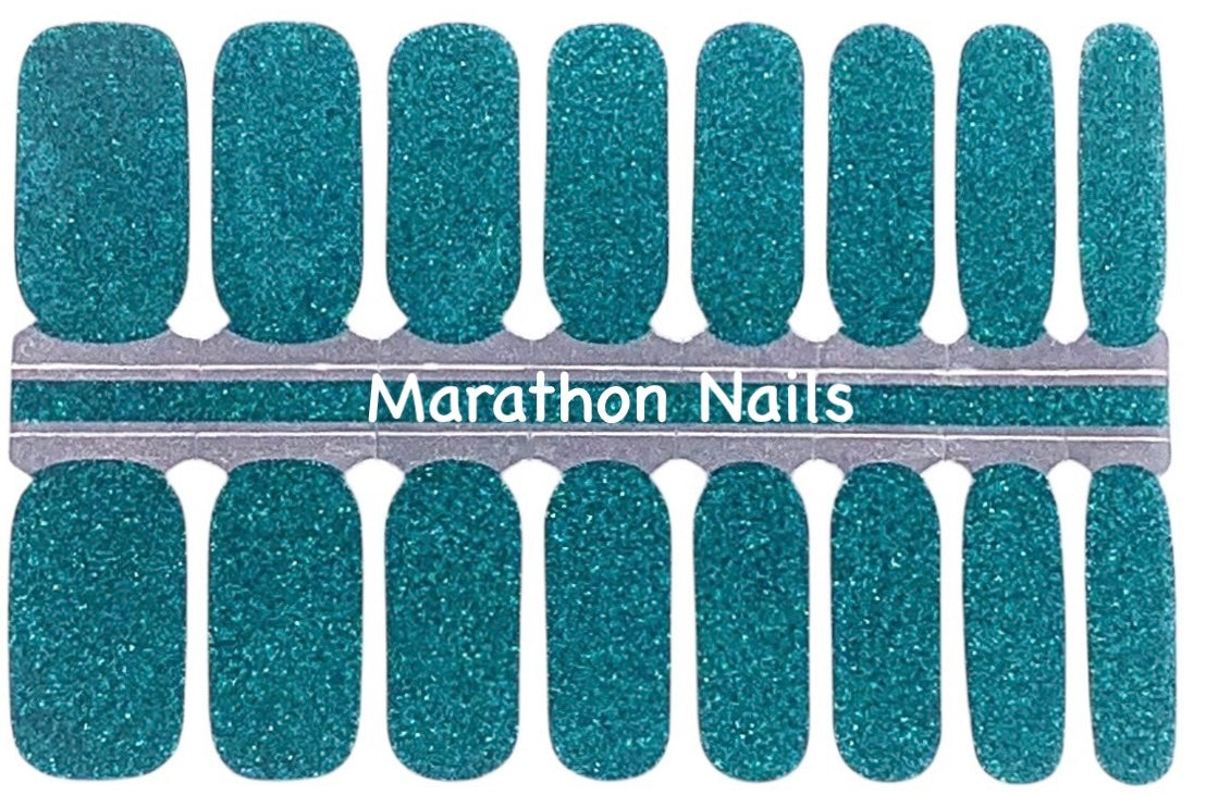 Jade Glitter Nail Wraps