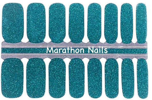 Jade Glitter Nail Wraps