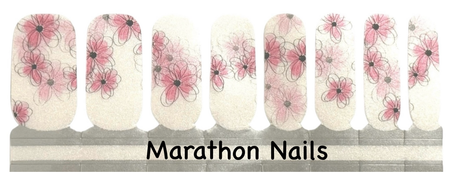 Cherry Blossom Shimmer Nail Wraps