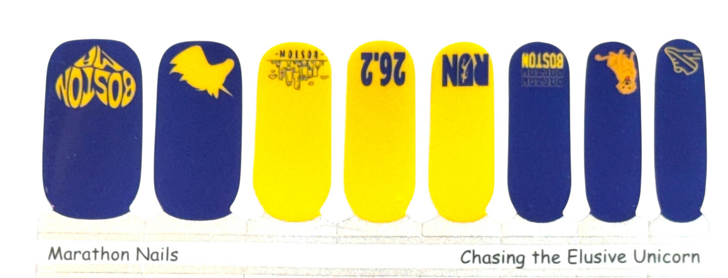 Chasing the Elusive Unicorn 3- Boston Nails- Exclusive Marathon Nail Wraps