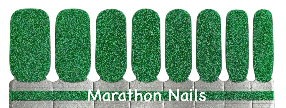 Shamrock Green Glitter Nail Wraps