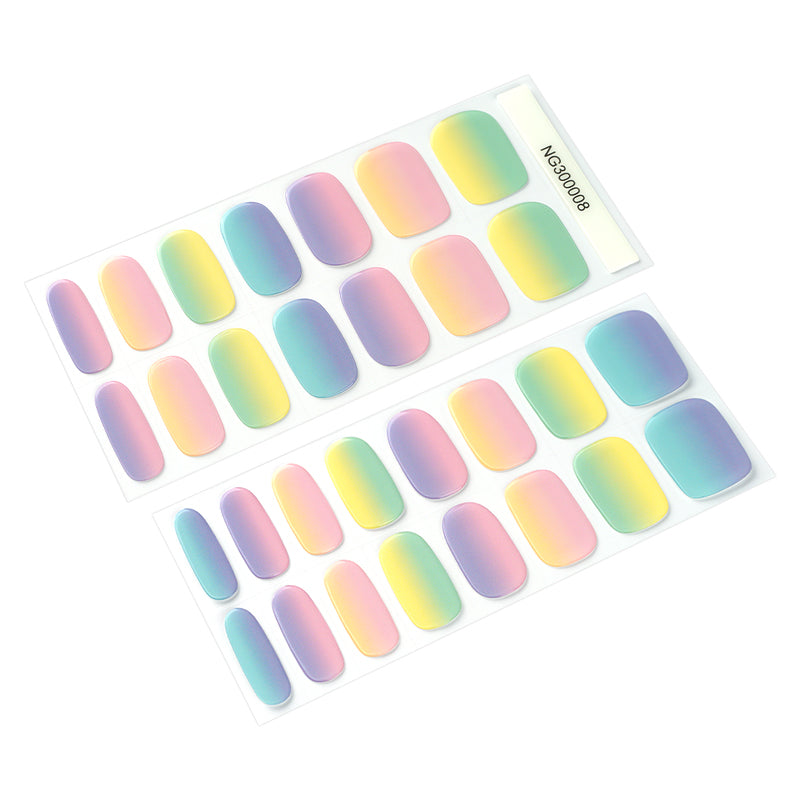 Pastel Ombre 30ct Semi Cured Gel Nail Wraps