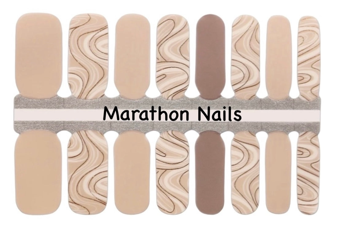 Mocha Latte Nail Wraps