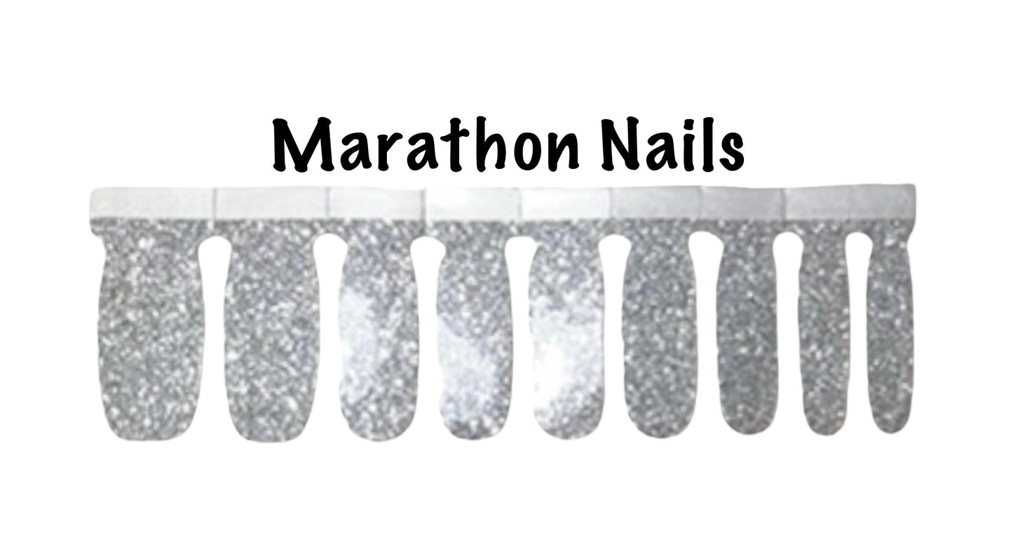 Silver Glitter Lux Nail Wraps
