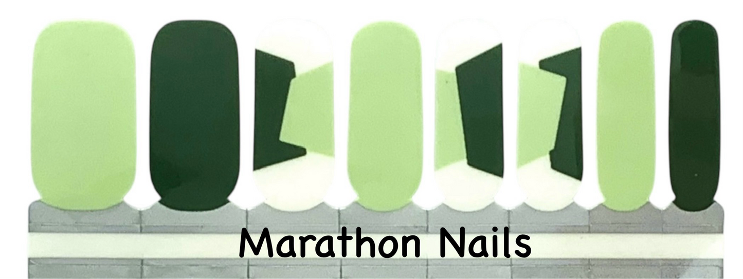 Green Geo Nail Wraps