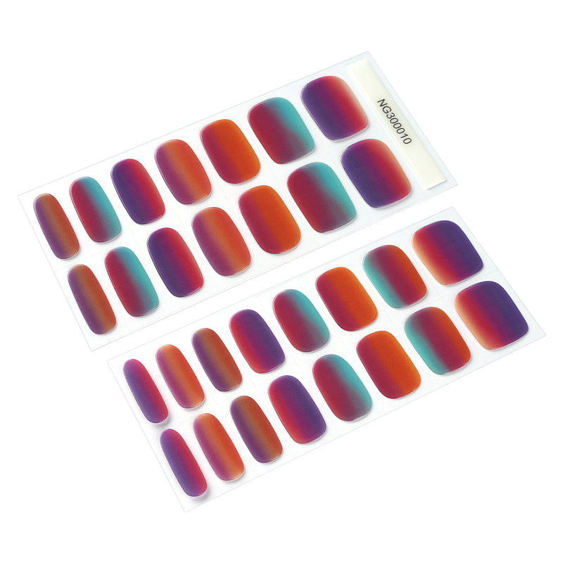 Bold Ombre 30ct Semi Cured Gel Nail Wraps