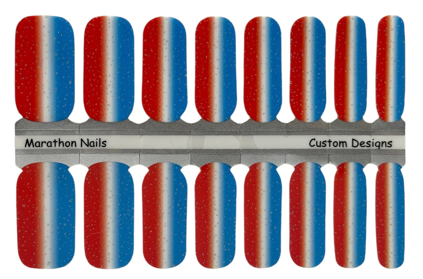 Rocket Pops - Chicago Edition Race Nails - Chicago Marathon Nail Wraps- Exclusive Nail Wraps
