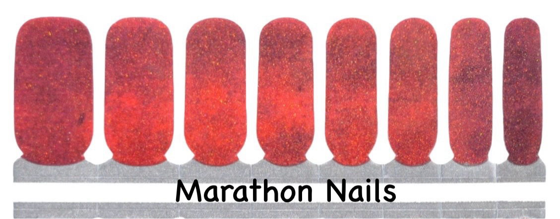 Red Shimmer Nail Wraps