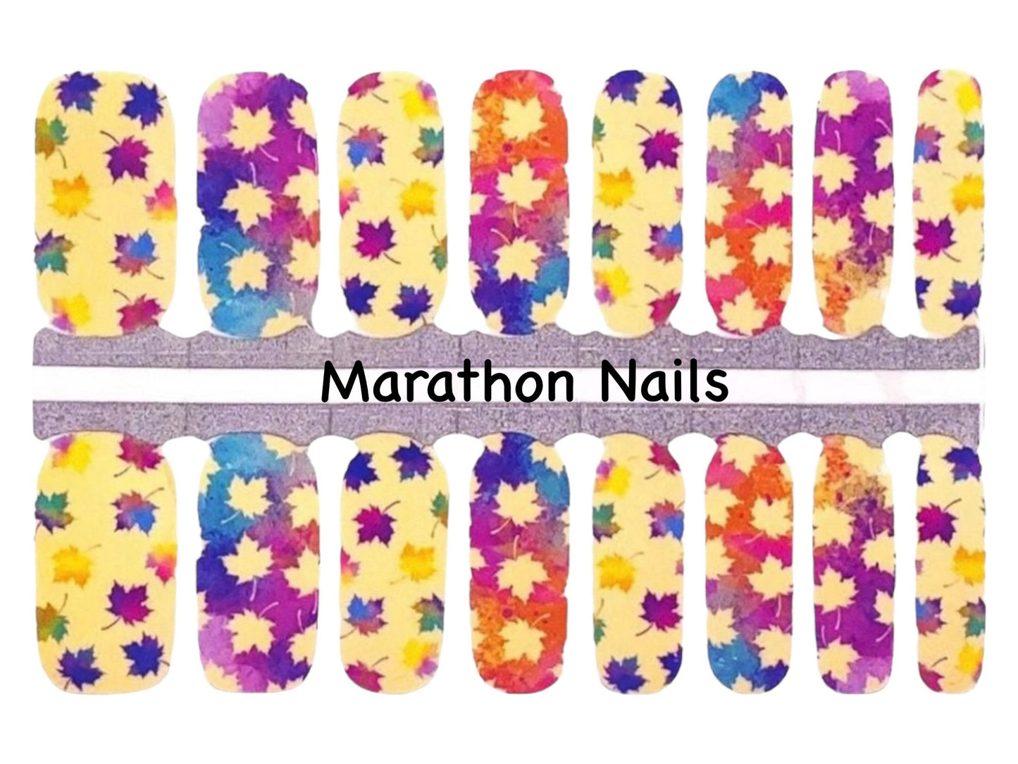 Colored Leaves Fall Nail Wraps