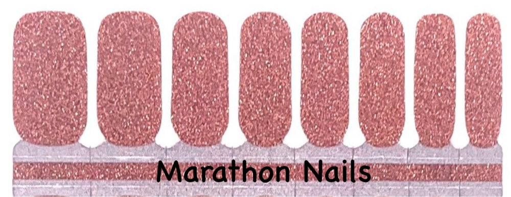 Rose Gold Glitter Nail Wraps