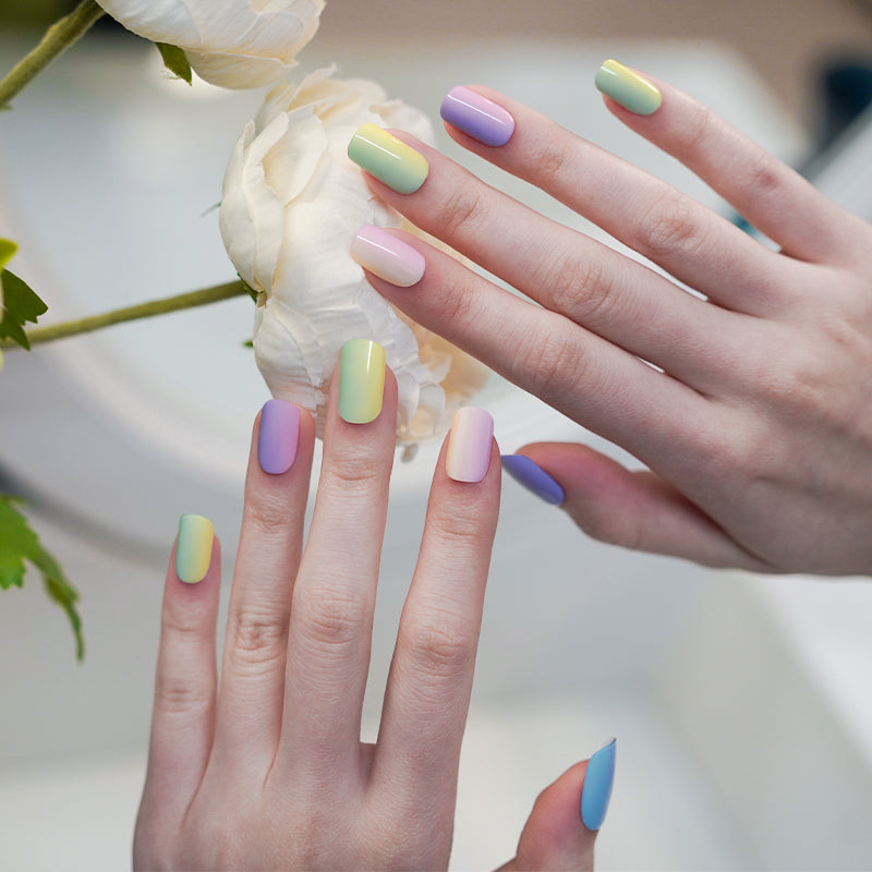 Pastel Ombre 30ct Semi Cured Gel Nail Wraps