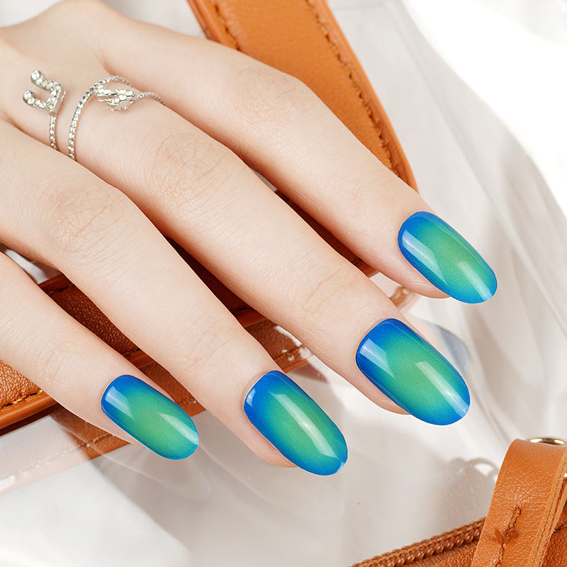 Green Flare 30ct Semi Cured Gel Nail Wraps