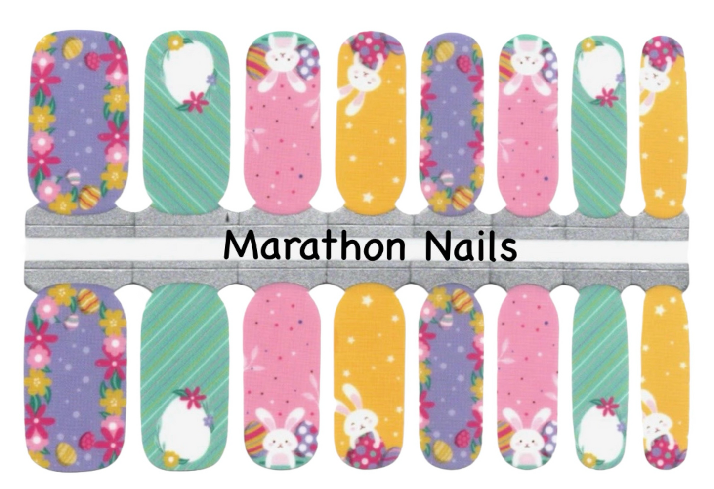 Here Comes Peter Cotton Tail Easter Nail Wraps