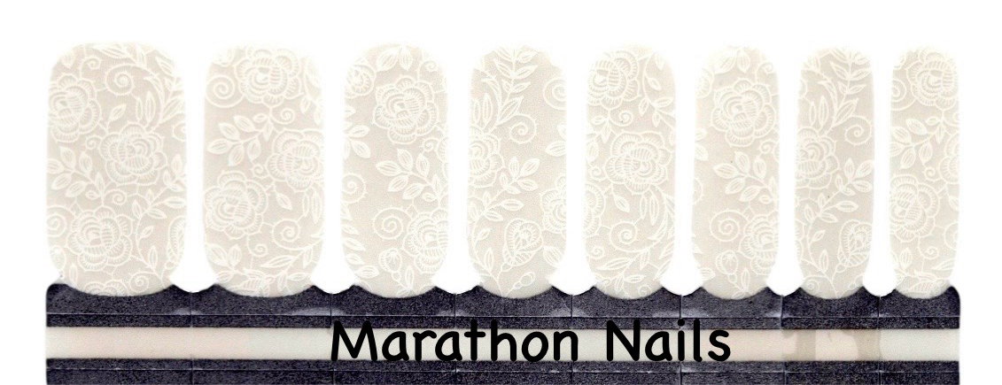 White Rose Overlay Nail Wraps
