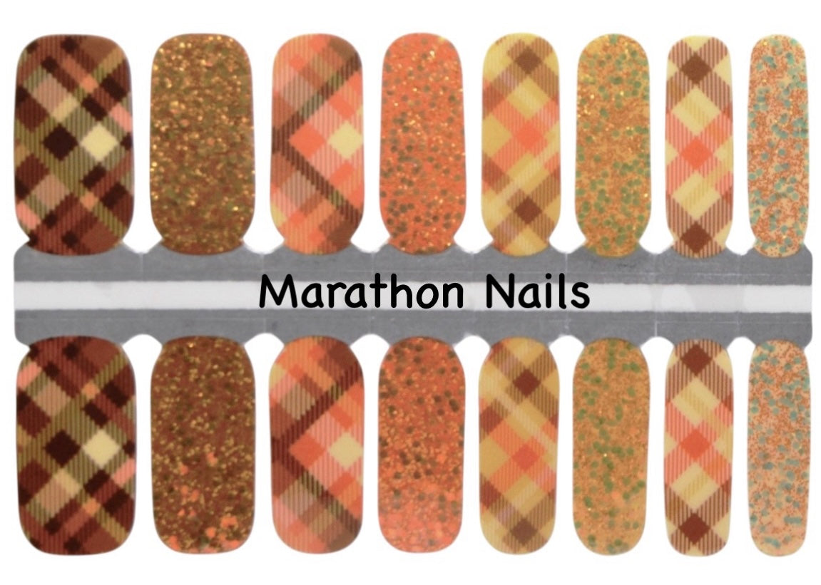 Fall Chills Plaid Nail Wraps
