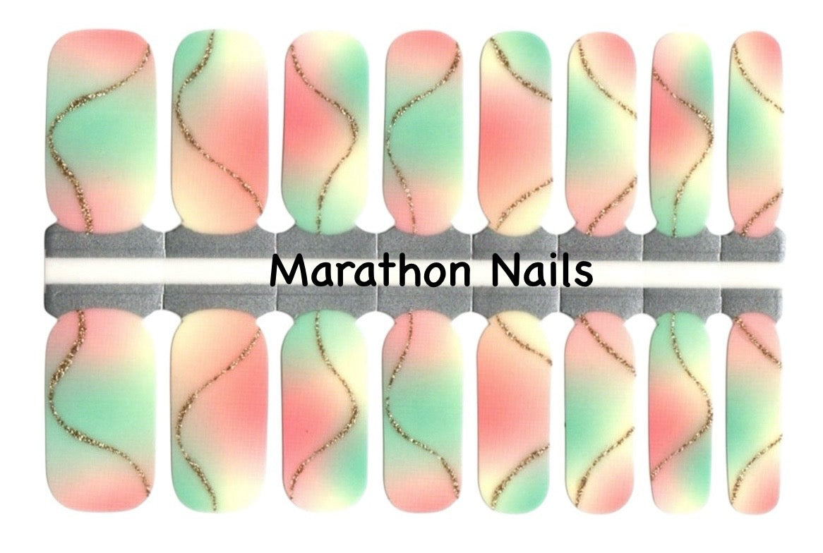 Sherbet Dazzle Nail Wraps