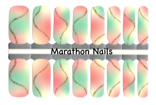 Sherbet Dazzle Nail Wraps