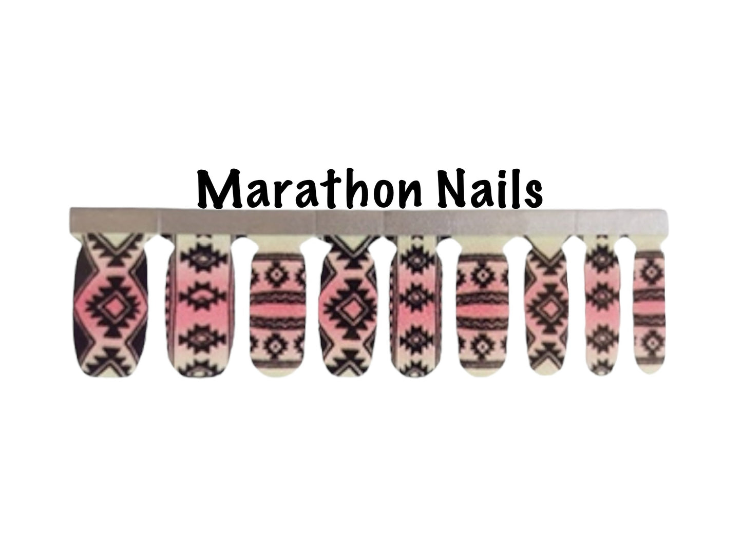 Pink Aztec Lux Nail Wraps