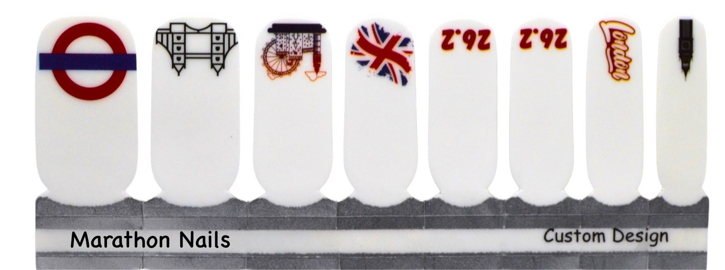 Mind The Run - London Marathon Nails - Exclusive Nail Wraps