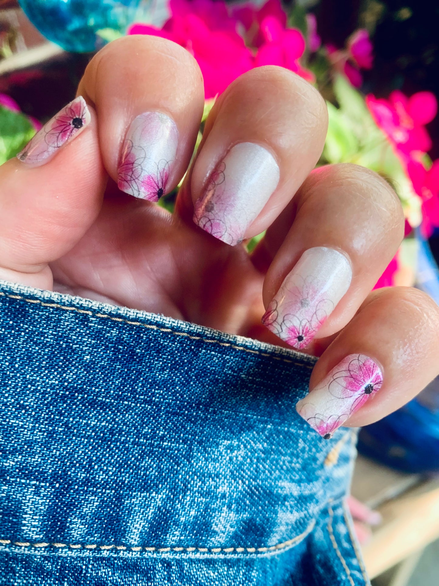 Cherry Blossom Shimmer Nail Wraps