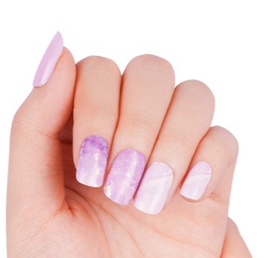 Purple Marbling Nail Wraps