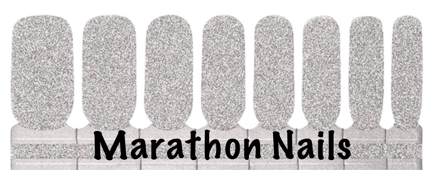 Silver Glitter Nail Wraps