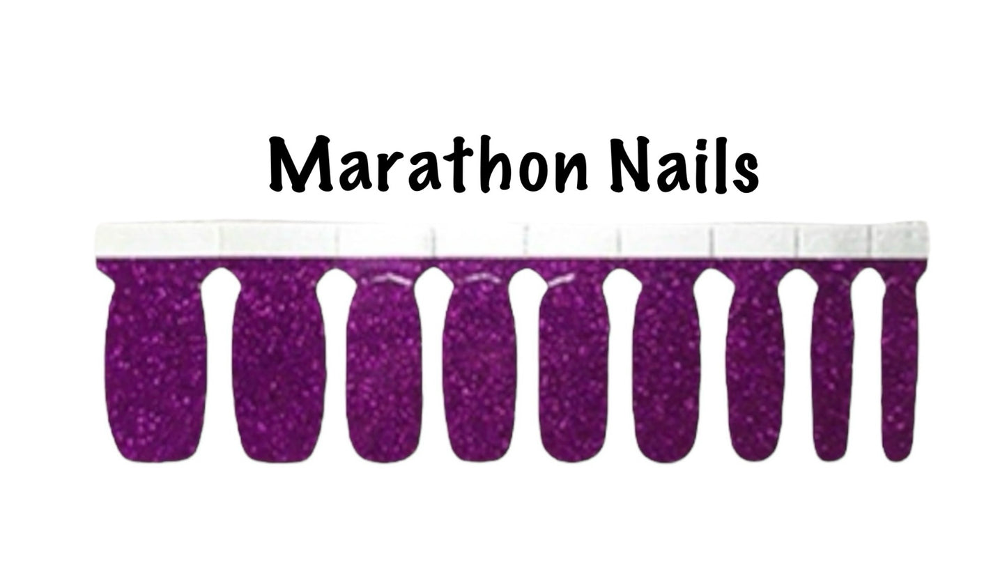 Purple Glitter Lux Nail Wraps