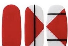 Red Geo Lux Nail Wraps