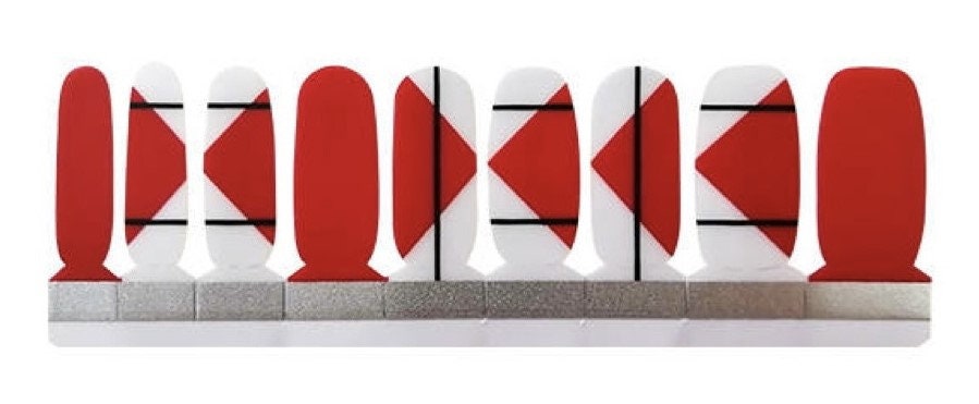 Red Geo Lux Nail Wraps