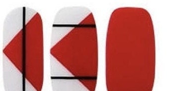 Red Geo Lux Nail Wraps