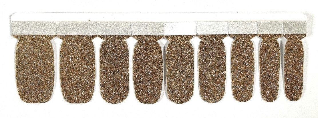 Gold Glitter Lux Nail Wraps