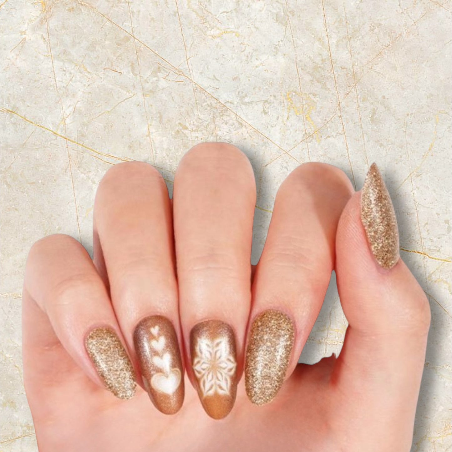 Mocha Sparkle Nail Wraps