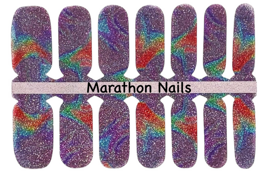 Lavender Rainbow Nail Wraps