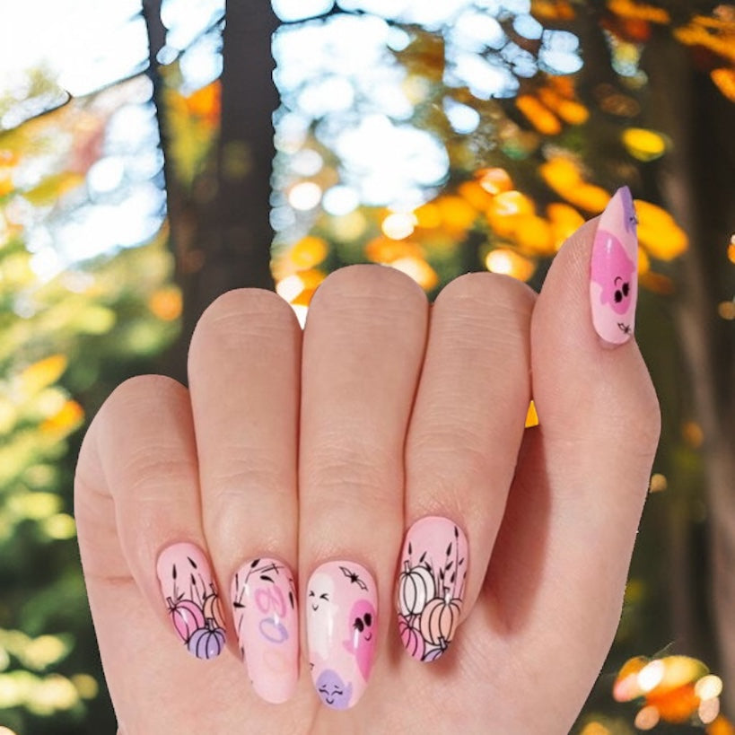 Haunted Pumpkin Nail Wraps