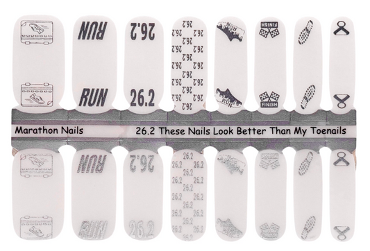These Nails Look Better Than My Toenails - Any Marathon Overlay Nail Wraps - Exclusive Design Nail Wraps
