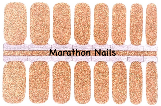 Champagne Sparkles Glitter Nail Wraps